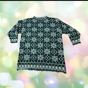 Venezia Vitale Sweater Plus 22 24 Women's Snowflake Heavy Knit Long T23